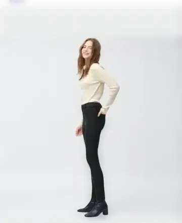 GU 웜 레깅스 팬츠+E 블랙 LL