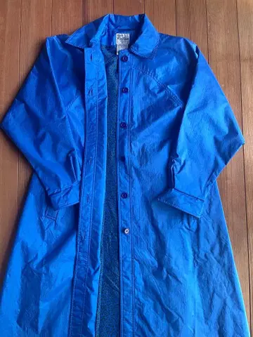 Cattiva 롱 코트 레인코트 블루 빈티지