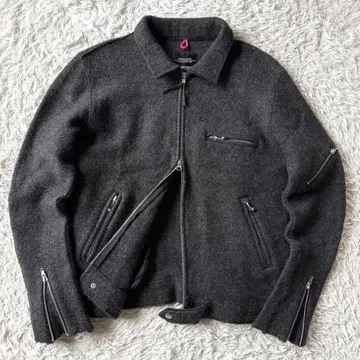 컨디션 최상 굿이너프 집업 자켓 블루종 그레이 3 벨트