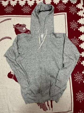 지퍼 후드티 그레이 USA제