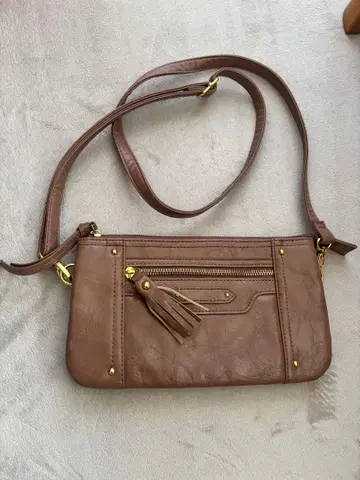 재고 처분 grove 숄더백 브라운 인조 가죽