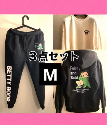 새상품 베티짱 BETTY BOOP 셋업 후드티 팬츠 트레이닝복