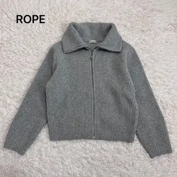 로페 사이즈 38 집업 니트 그레이