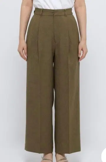 LOWRYS FARM 홉색 와이드 팬츠 브라운 M 롤리스