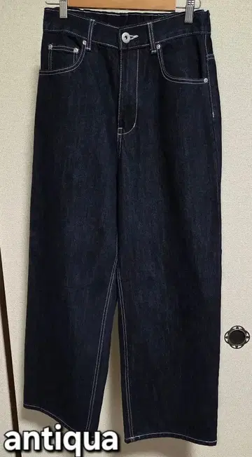 antiqua 와이드 데님 팬츠 인디고 M