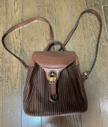 DELVAUX 가죽 뜨개질 백팩