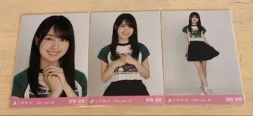 노기자카46 브로마이드 카키 하루카 프릴 미니 스커트 3종 컴프