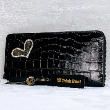 미사용 싱크비 비 사파리 장지갑 라운드 지퍼 악어 엠보싱