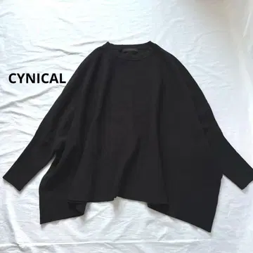 세탁 가능한 시니컬 CYNICAL 돌먼 판초 니트 루즈핏