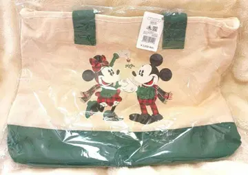 미키 & 미니 체크 토트백 크리스마스 정가 아래