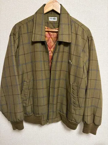 LACOSTE 체크 무늬 블루종 vintage