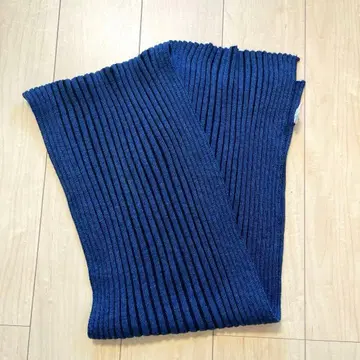 네이비 리브 머플러 Made in Italy