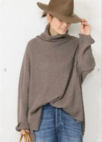 [새상품급] 에브리데이 아이라이크 터틀넥 풀오버 리브 스웨터