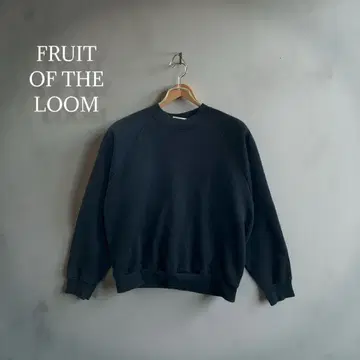 구제 의류 90s 맨투맨 트레이닝복 블랙 래글런 무지 프룻 오브 더 룸