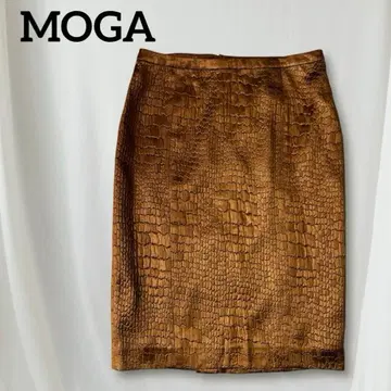 미사용 새상품급 MOGA 모가 디자인 타이트 스커트 카멜 브라운