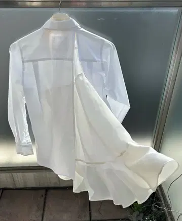 Sacai 프릴 긴팔 셔츠 화이트