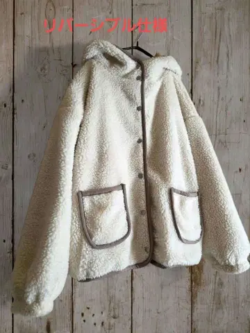 [ 리버서블 ] 플리스 자켓 패딩 자켓 아이보리