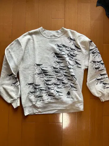 80s 90s 미시간 래그 USA제 올 패턴 맨투맨 L 갈매기