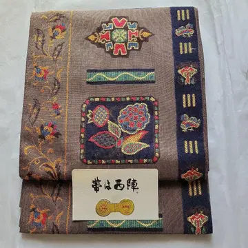 아름다운 꽃무늬 후쿠로 오비