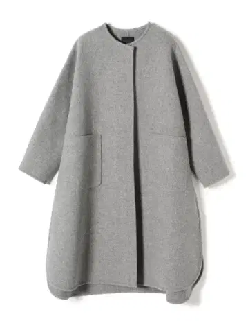 SHIPS 울 더블 페이스 노카라 코트