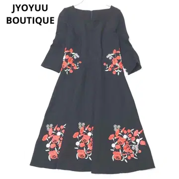 여배우 부티크 택 포함 플레어 원피스 꽃무늬 자수 무릎 기장 페미닌