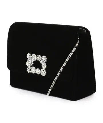 SHIPS 비쥬 포함 블랙 벨벳 파티 백