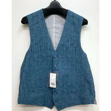 새상품 Mitumori 수트 베스트 데님 L 사이즈 남성용 비즈니스