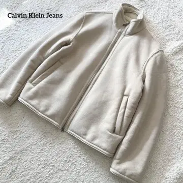 캘빈클라인 진 자켓 블루종 XL 베이지 도톰 보아 안감