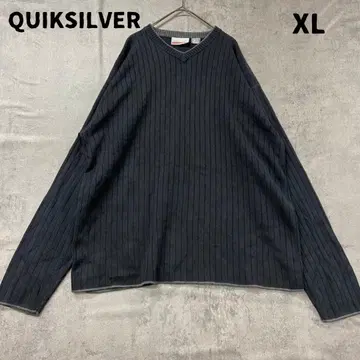 퀵실버 리브 니트 그레이 XL V넥 스웨터 [ 6807