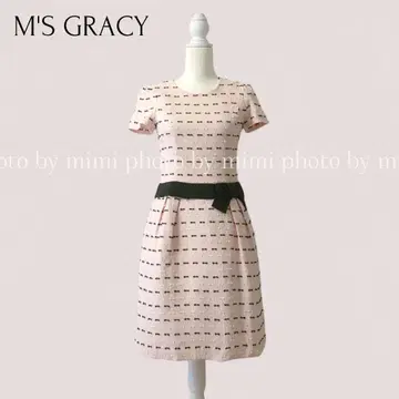 M'S GRACY 리본 자카드 원피스