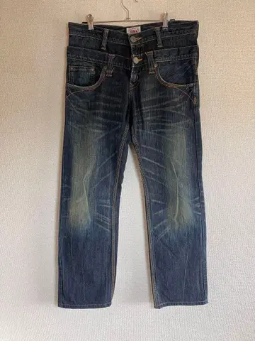 EDWIN 다크 블루 스트레이트 청바지