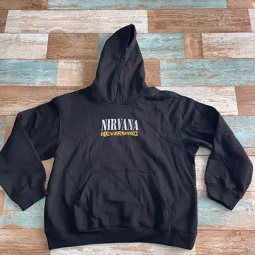 H&M NIRVANA NEVERMIND 블랙 후드티 L 사이즈