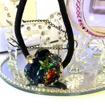 가을/겨울 신상 초 고져스 비쥬 머리끈 스와로브스키