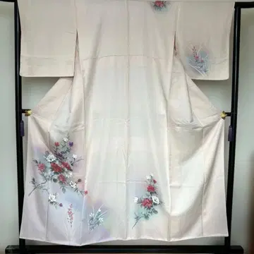 호몬기 꽃무늬 옅은 핑크