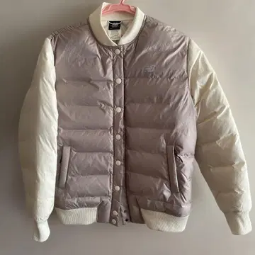 뉴발란스 다운 자켓 S 사이즈 베이지 화이트