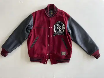 레어 샷 x 스쿠컴 가죽 바시티 자켓