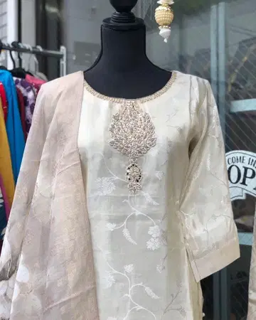 쿠르타, 팬츠, 숄 (3점 세트)