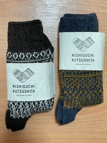 니시구치 양말 울 자카드 삭스