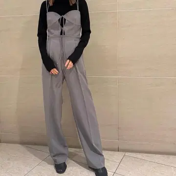 르쉘 블루 Tie Front Jampsuit