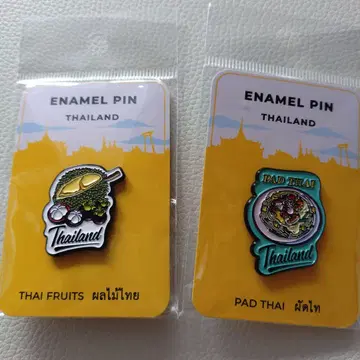 태국 후르츠 & 팟타이 에나멜 핀 배지