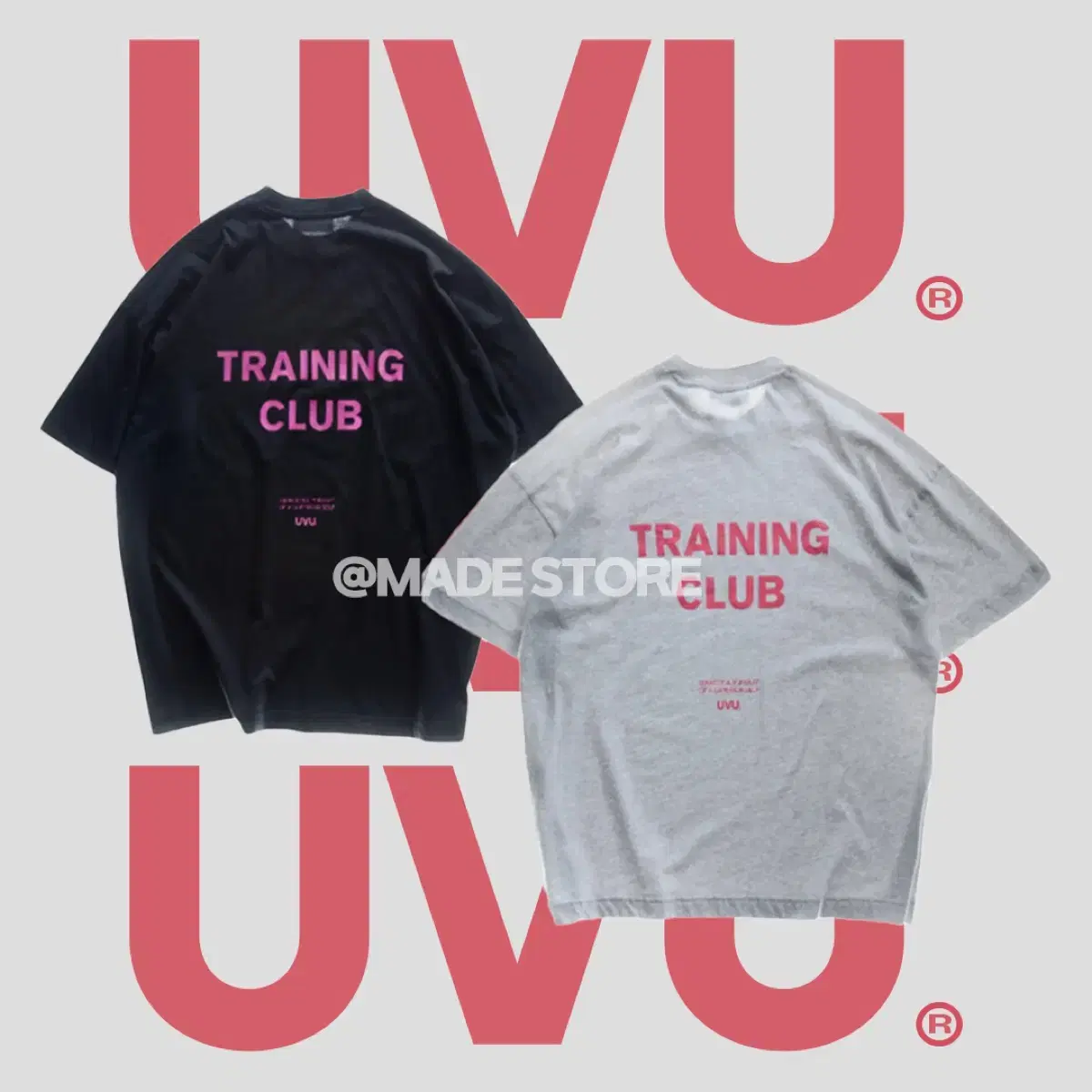 UVU Training Club T-shirt Black Pink on Bunjang Global Site.