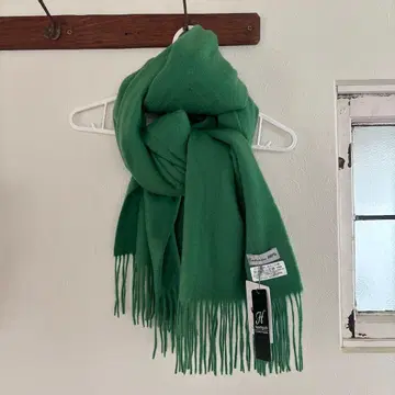 새상품 최상급 캐시미어 100% 스톨 그린 머플러 스톨