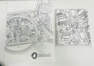 EXPO2025 만박 회장 맵의 클리어 파일과 돗자리 세트