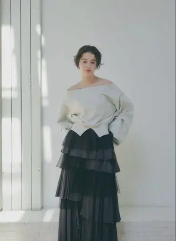 NOTRE emor 롱 스커트 블랙