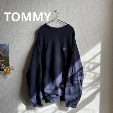 새상품급 90s USA 구제 의류 타미힐피거 M 네이비 니트