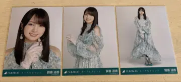 노기자카46 브로마이드 카키 하루카 네이블 오렌지 3종 컴프