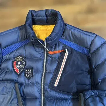 시나코바 네이비 다운 자켓 오렌지 안쪽