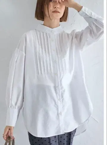 NOSTALGIA 노스탤지어 핀턱 셔츠 블라우스