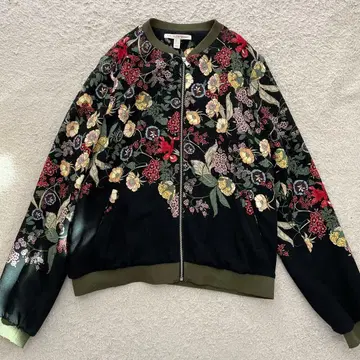 ZARA 트라팔가 올 패턴 아우터 자켓 보타니컬 블루종