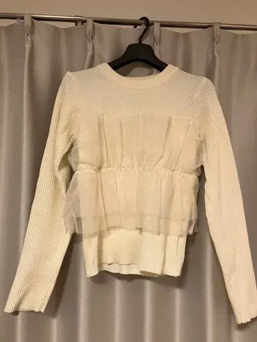 노스탤지어 니트 화이트 레이스